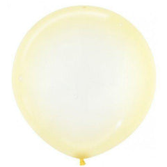 Large 60cm Crystal Pastel Yellow Balloons - The Party Room