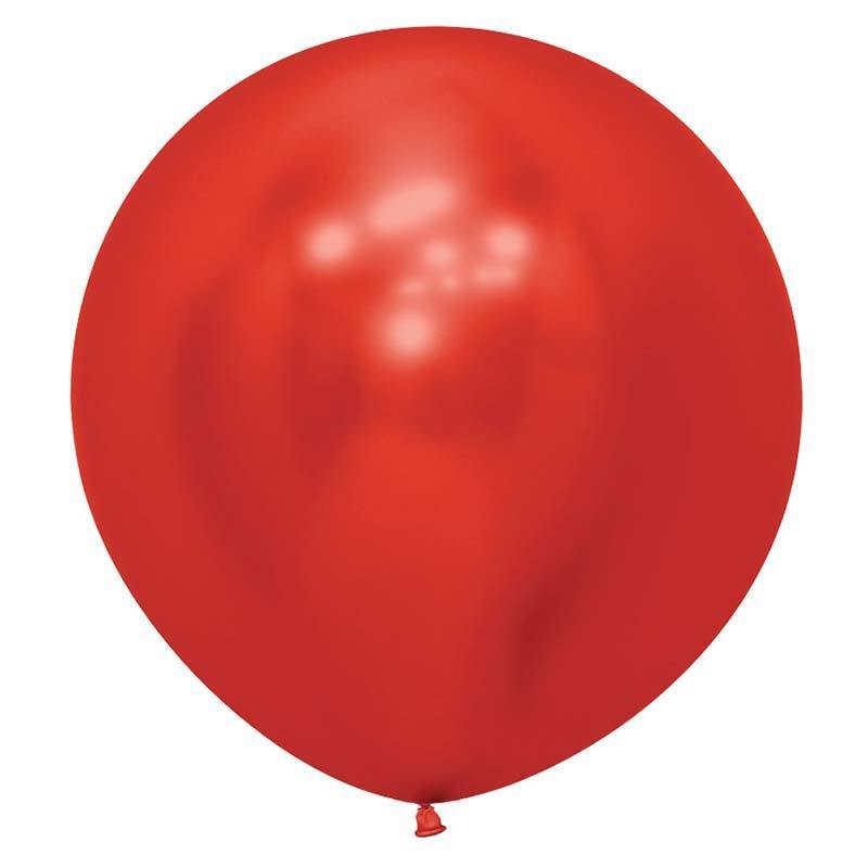 Large 60cm Crystal Metallic Red Balloons - The Party Room