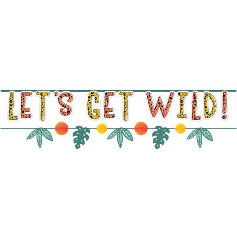 Get Wild Jungle Banner - The Party Room