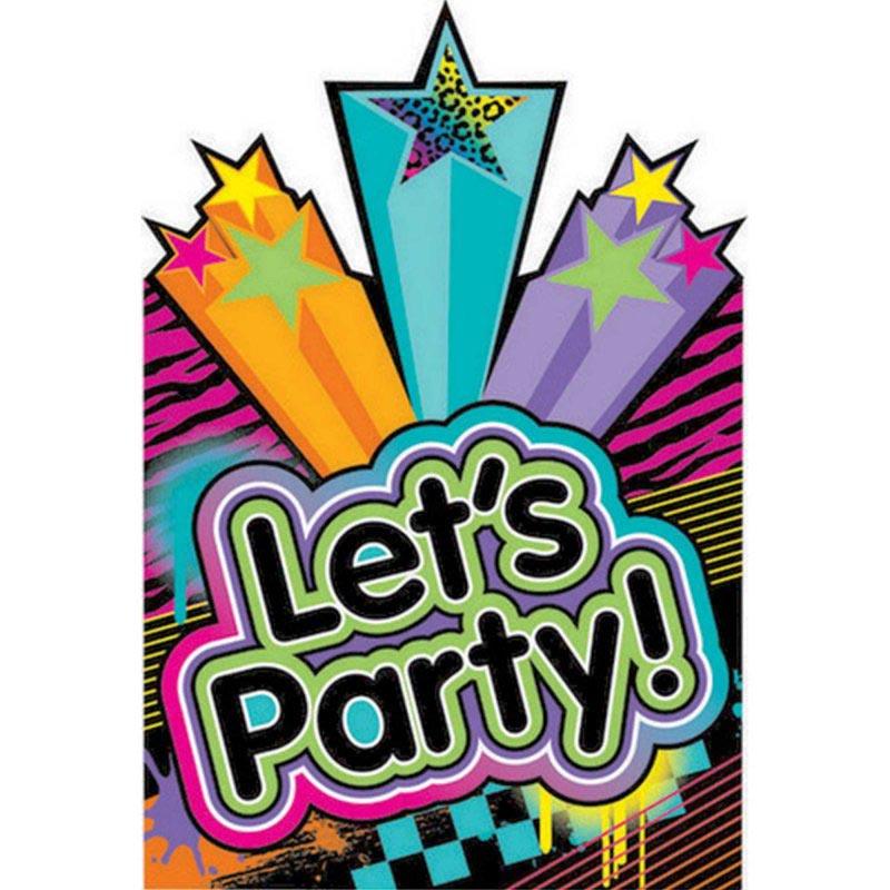 Totally 80's Invitations 8pk - The Party Room
