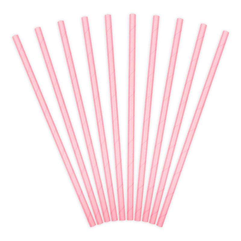 Light Pink Straws 10pk - The Party Room