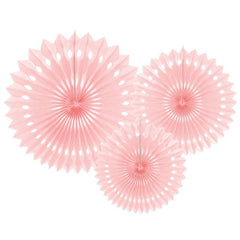 Light Pink Paper Fans - The Party Room