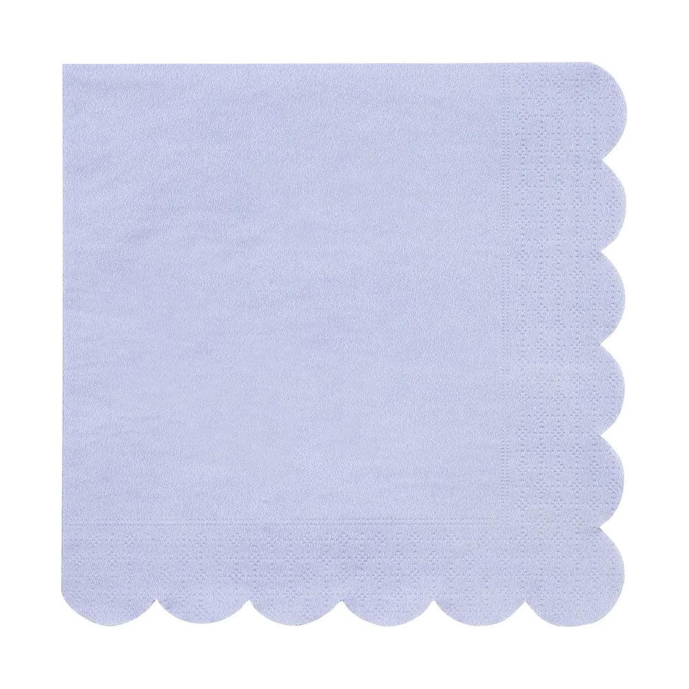 Soft Lilac Scalloped Napkins 20pk - The Party Room