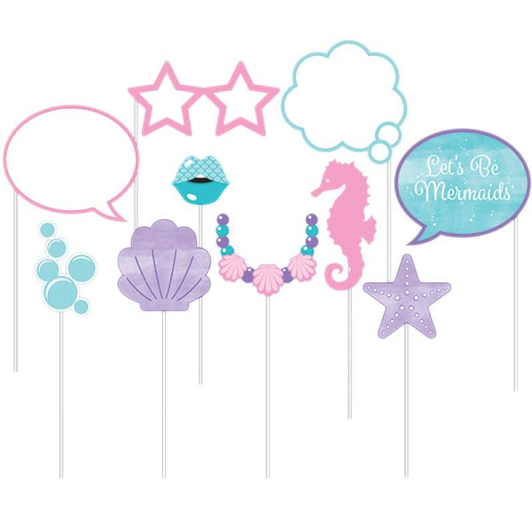 Mermaid Photo Booth Props Party Supplies NZ The Party Room