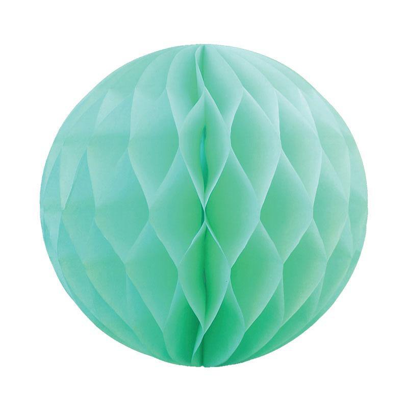 Pastel Mint Green Honeycomb Balls 25cm - The Party Room