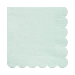 Mint Sorbet Scalloped Napkins 20pk - The Party Room
