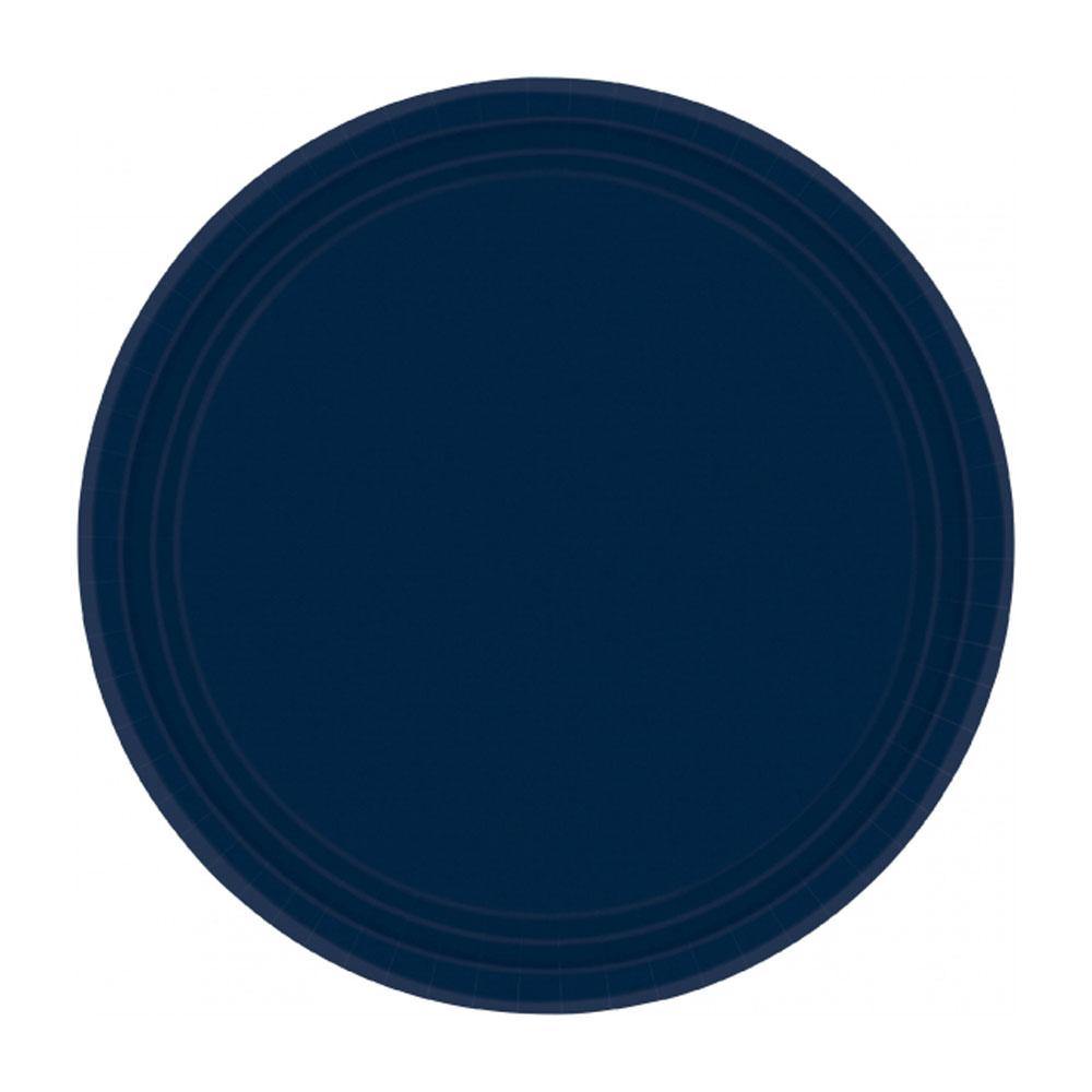 Navy Plates (20 Pack) - The Party Room