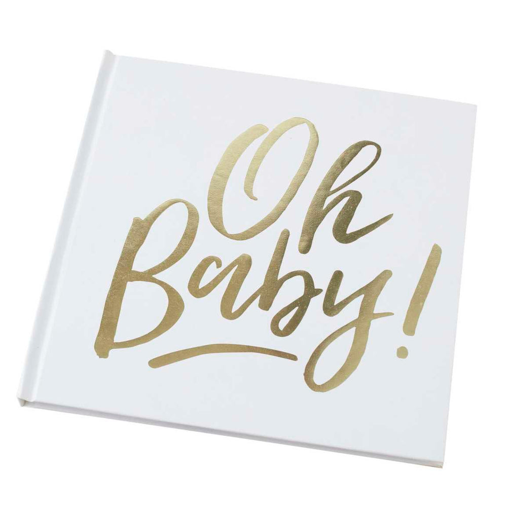 Gold Oh Baby Shower Guest Book - The Party Room