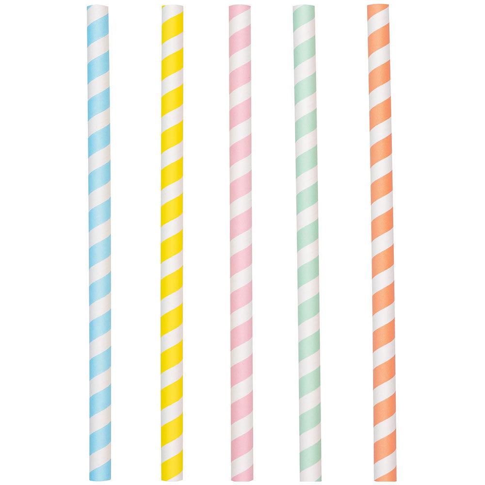 Pastel Milkshake Straws 10pk - The Party Room