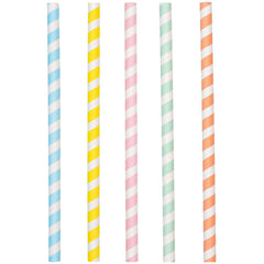 Pastel Milkshake Straws 10pk - The Party Room