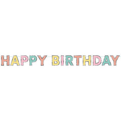 Pastel Happy Birthday Bunting - The Party Room