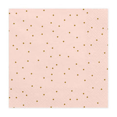 Pink & Gold Dot Napkins 20pk - The Party Room