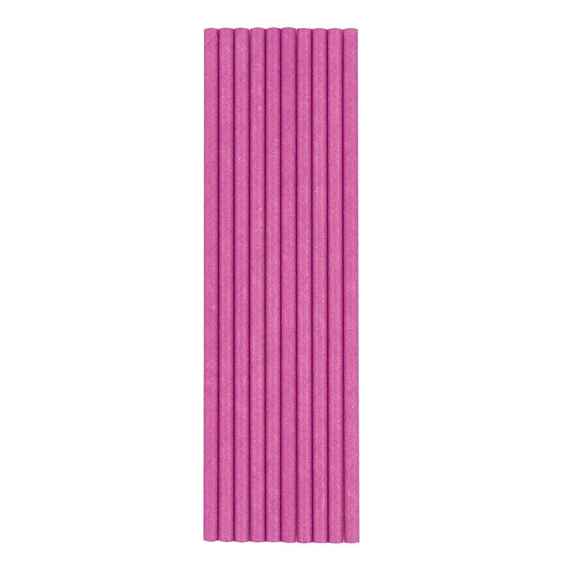 Glitz Pink Straws 10pk - The Party Room