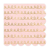Pink Gold Spiral Napkins - The Party Room
