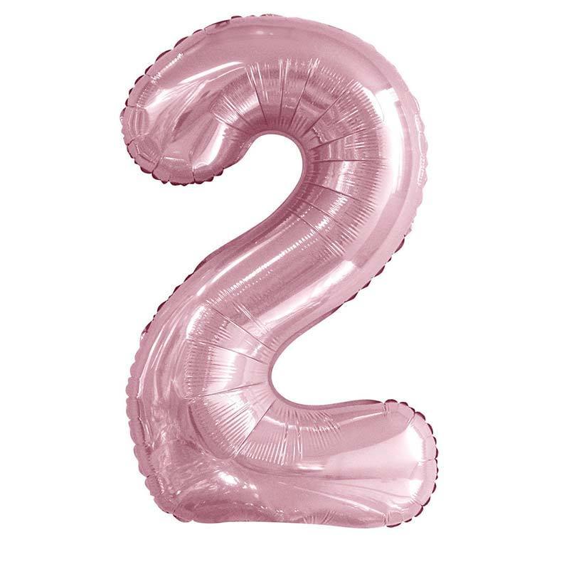 Pink Giant Foil Number Balloon - 2 - The Party Room