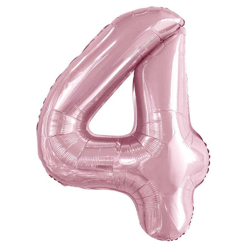 Pink Giant Foil Number Balloon - 4 - The Party Room