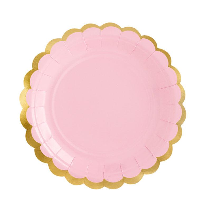 Light Pink Scalloped Plates 6pk - The Party Room
