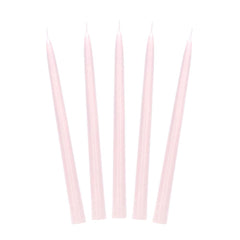 Light Pink Taper Dinner Candles 10pk - The Party Room