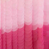 Pink Ombre Tissue Paper Disc Party Backdrop - The Party Room