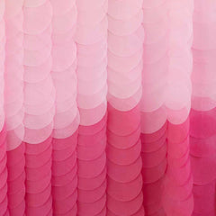 Pink Ombre Tissue Paper Disc Party Backdrop - The Party Room