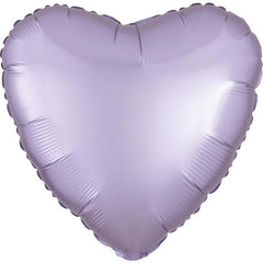Satin Luxe Pastel Lilac Heart Foil Balloons - The Party Room