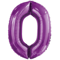 Purple Giant Foil Number Balloon - 0 - The Party Room