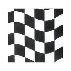 Black & White Checkered Napkins - The Party Room