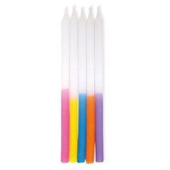 Rainbow Ombre Taper Candles - The Party Room