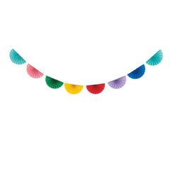 Colourful Paper Fan Garland - The Party Room