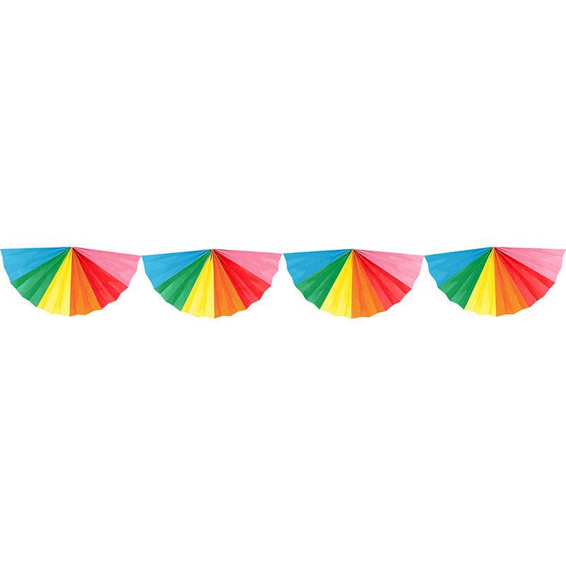 Colourful Rainbow Fan Garland - The Party Room