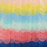 Rainbow Tissue Paper Disc Party Backdrop - The Party Room