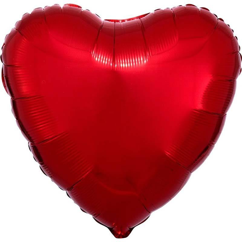 Red Heart Foil Balloons - The Party Room