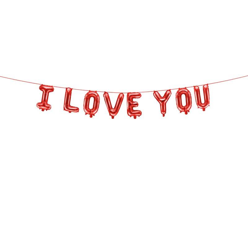 Red I Love You Foil Balloons - The Party Room