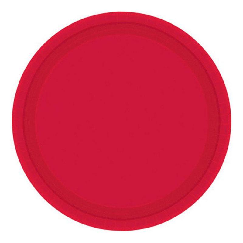 Red Plates (20 Pack) - The Party Room