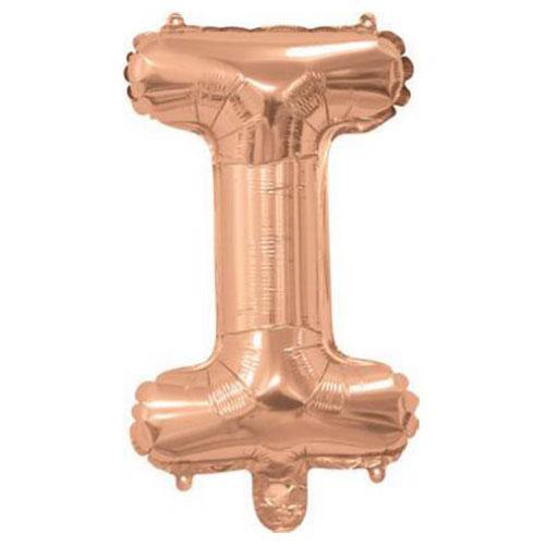 Rose Gold Foil Letter Balloons - I - The Party Room
