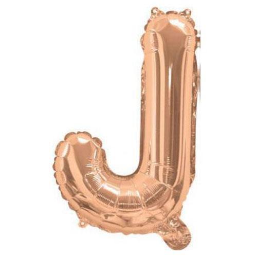 Rose Gold Foil Letter Balloons - J - The Party Room