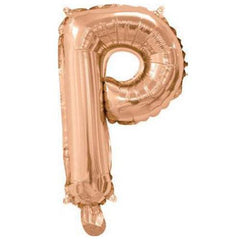 Rose Gold Foil Letter Balloons - P - The Party Room