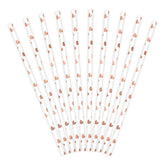 Rose Gold Heart Straws - The Party Room
