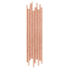 Rose Gold Foil Paper Straws - The Party Room