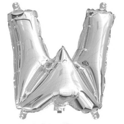 Silver Foil Letter Balloons - W - The Party Room