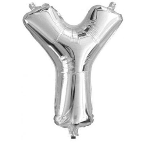Silver Foil Letter Balloons - Y - The Party Room