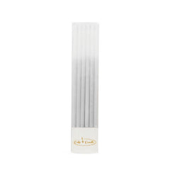 Tall Silver Ombre Candles - The Party Room