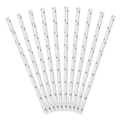 Silver Star Straws 10pk - The Party Room