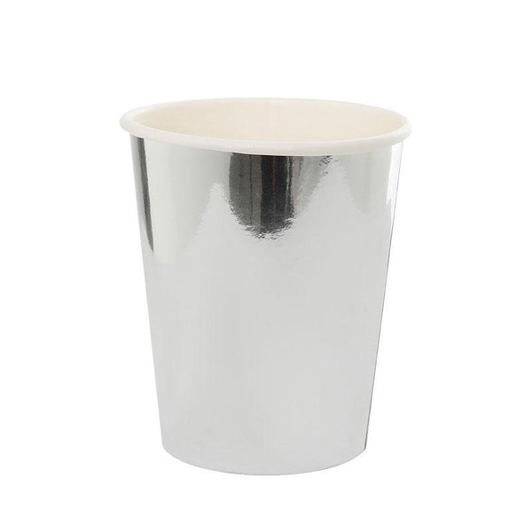 Metallic Silver Paper Cups NZ The Party Room