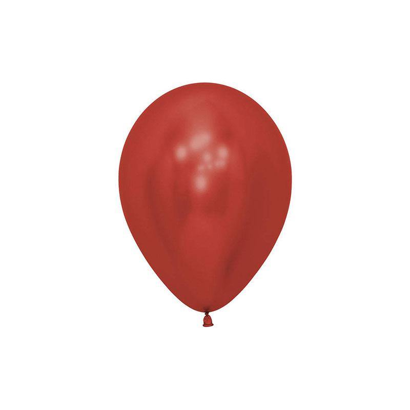 Small Crystal Metallic Red Balloons - The Party Room