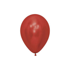 Small Crystal Metallic Red Balloons - The Party Room