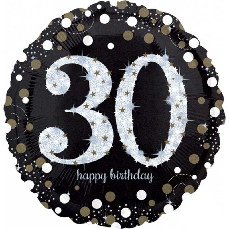 Sparkling 30th Birthday Foil Balloon - The Party Room