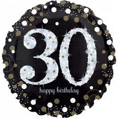 Sparkling 30th Birthday Foil Balloon - The Party Room