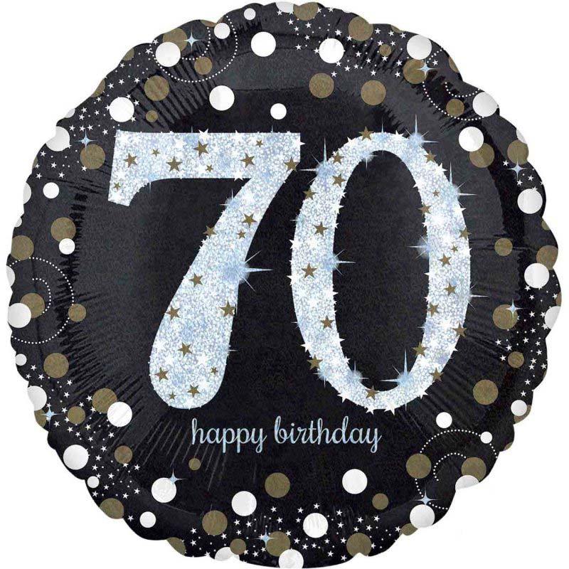 Sparkling 70th Birthday Foil Balloon - The Party Room