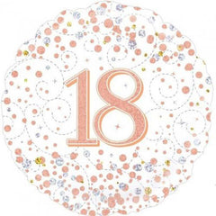Sparkling Rose Gold 18th Birthday Foil Balloon - The Party Room